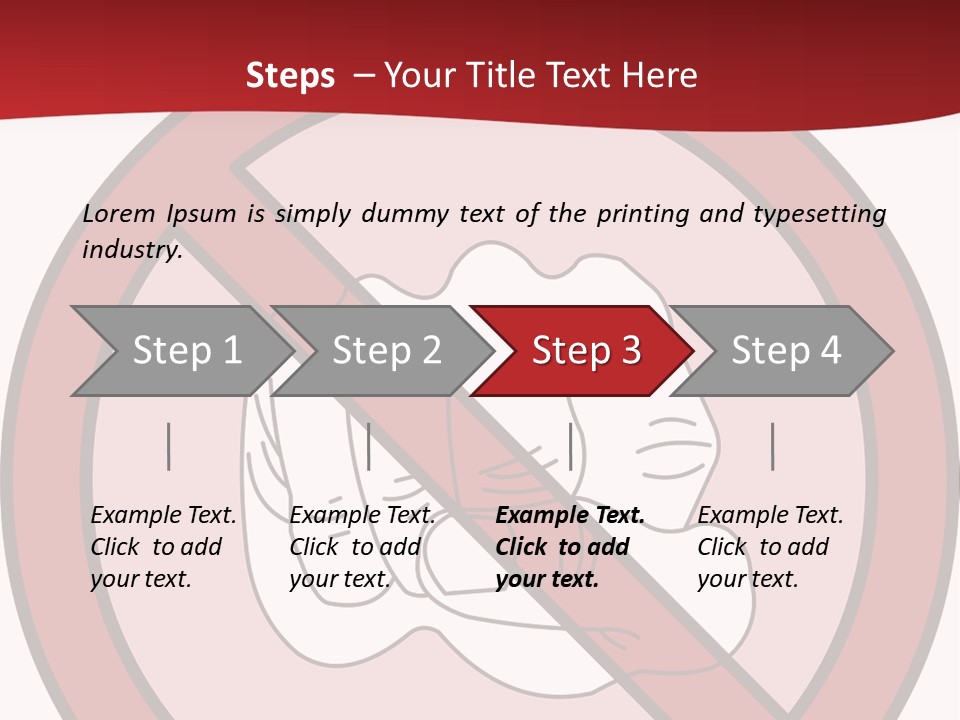 Victory Human Silhouette PowerPoint Template