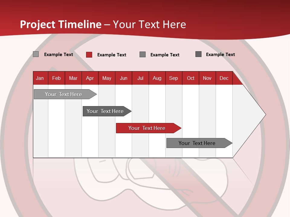 Victory Human Silhouette PowerPoint Template