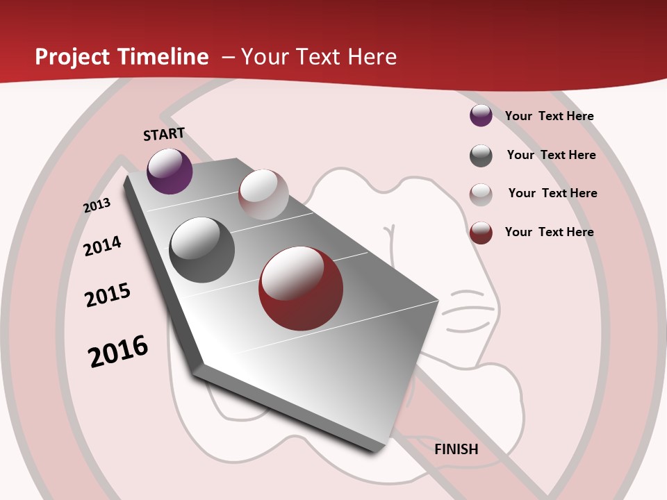 Victory Human Silhouette PowerPoint Template