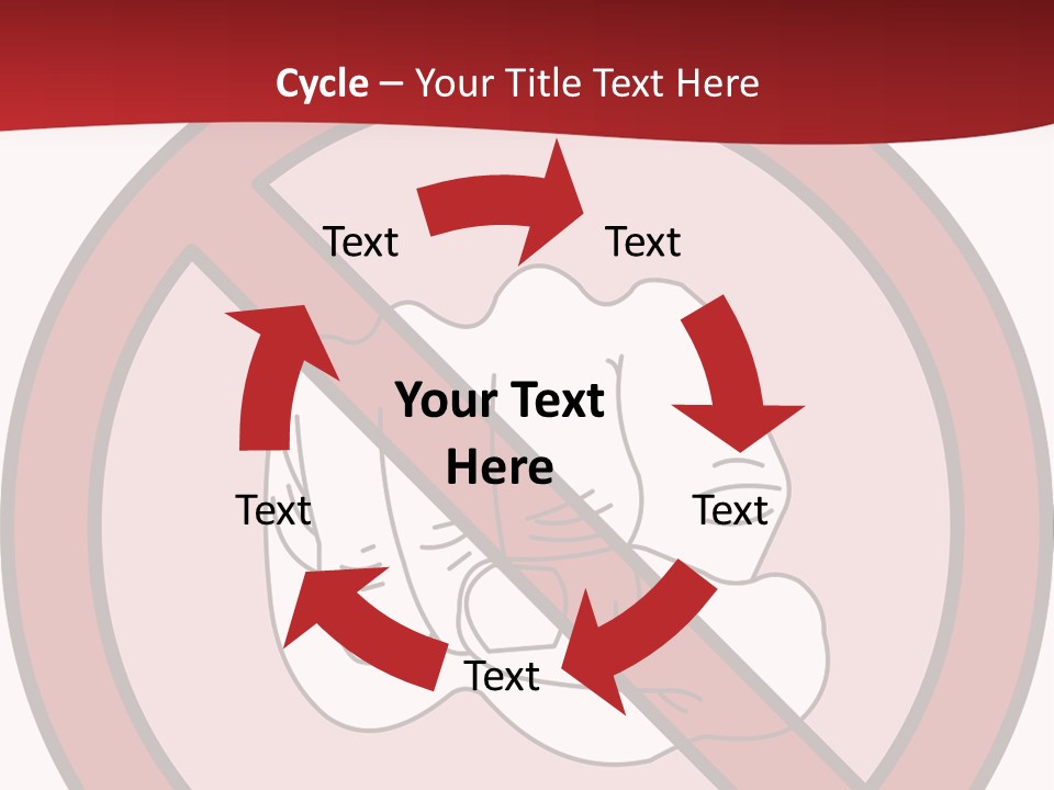 Victory Human Silhouette PowerPoint Template