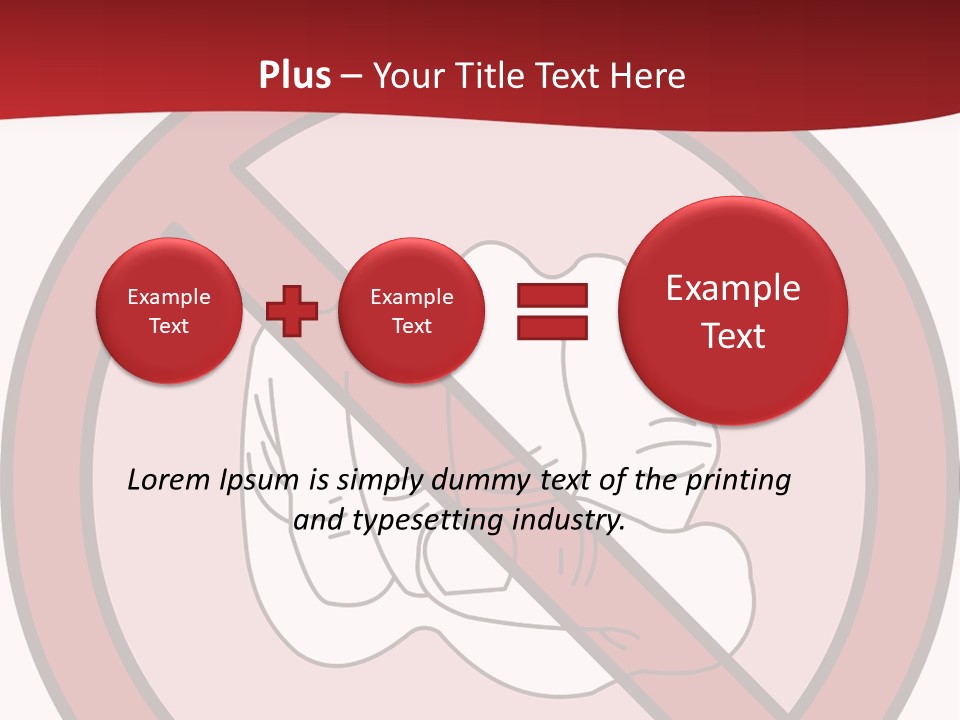 Victory Human Silhouette PowerPoint Template