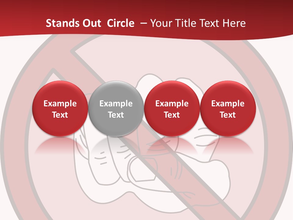 Victory Human Silhouette PowerPoint Template