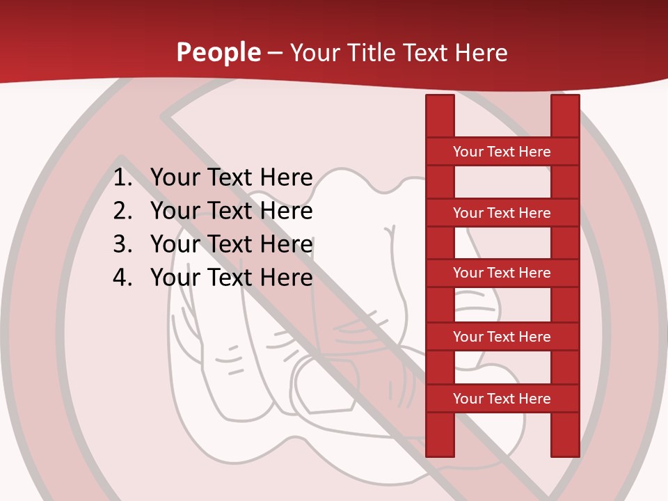 Victory Human Silhouette PowerPoint Template