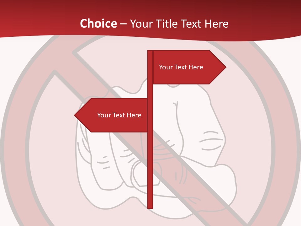 Victory Human Silhouette PowerPoint Template