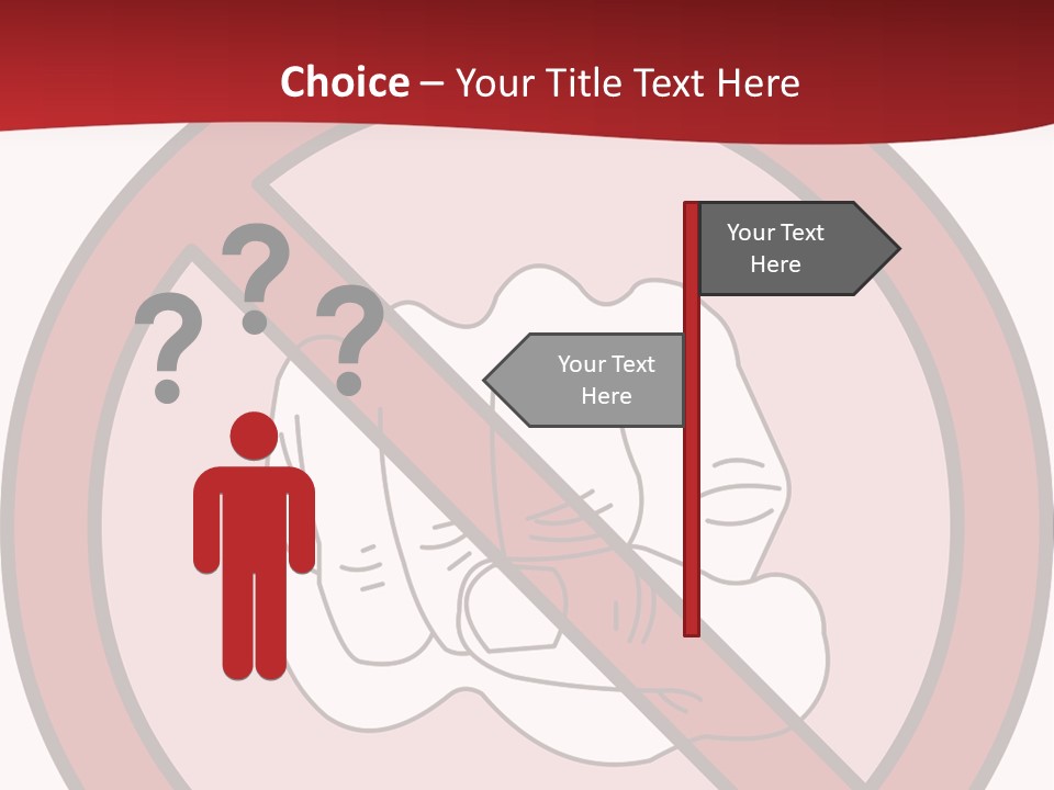 Victory Human Silhouette PowerPoint Template