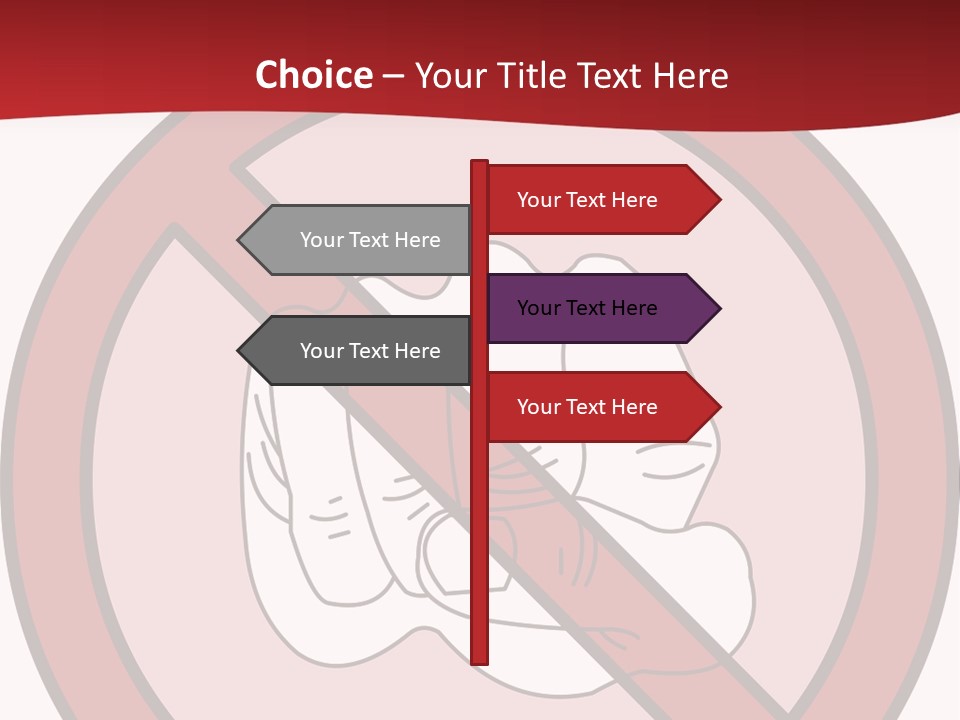 Victory Human Silhouette PowerPoint Template