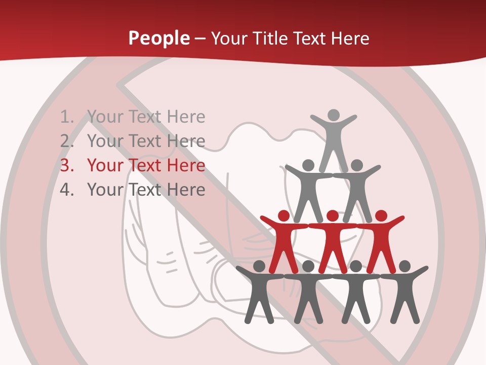 Victory Human Silhouette PowerPoint Template