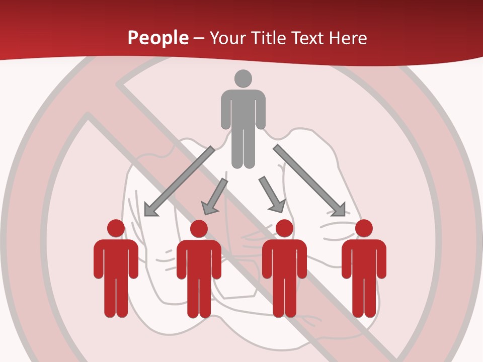 Victory Human Silhouette PowerPoint Template