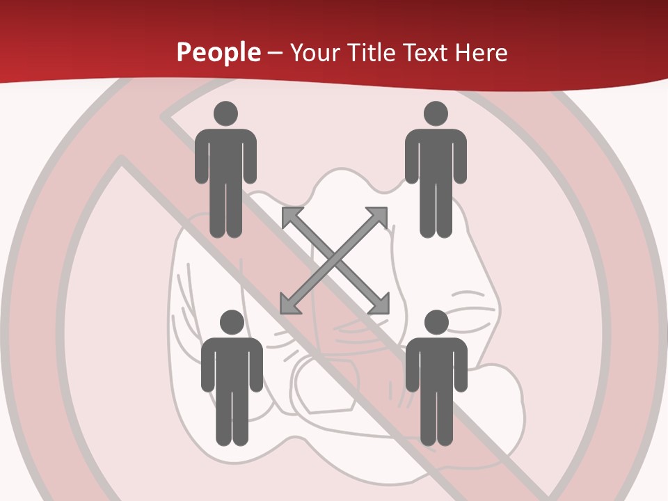 Victory Human Silhouette PowerPoint Template