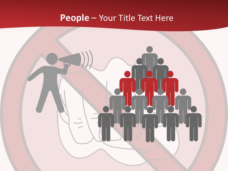 Victory Human Silhouette PowerPoint Template