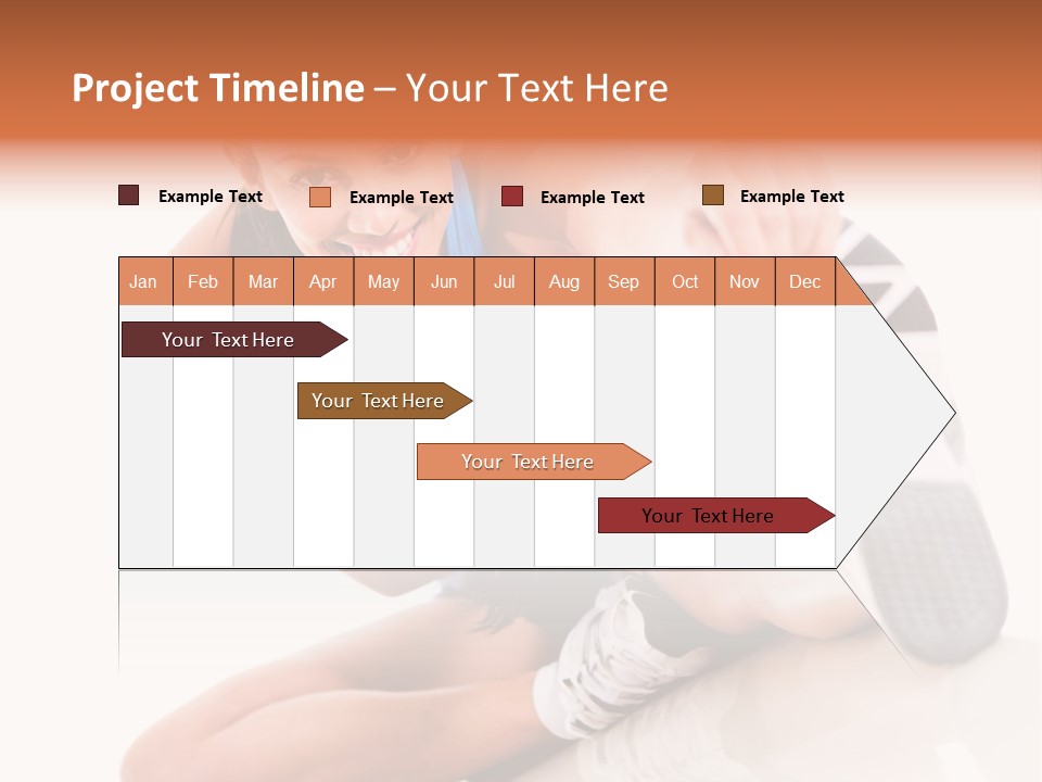 A Woman In A Blue Tank Top Is Holding A Shoe PowerPoint Template