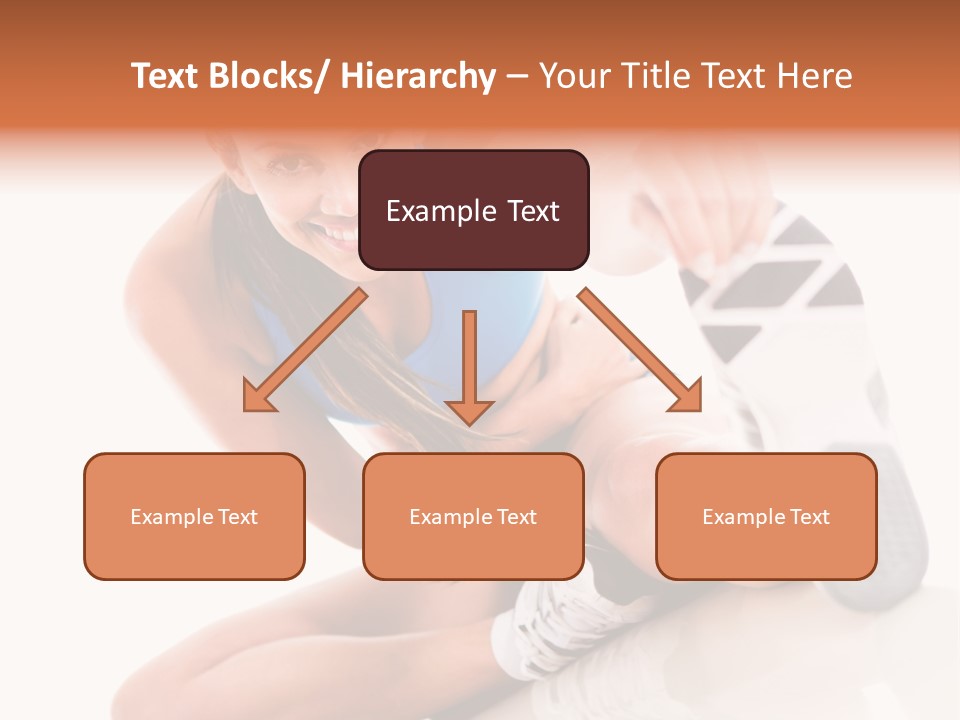 A Woman In A Blue Tank Top Is Holding A Shoe PowerPoint Template