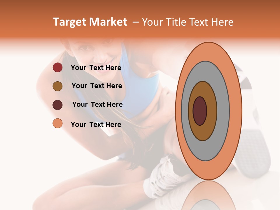 A Woman In A Blue Tank Top Is Holding A Shoe PowerPoint Template