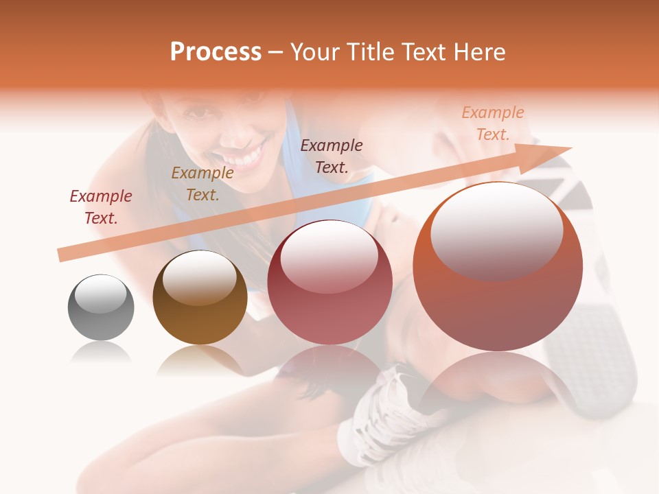 A Woman In A Blue Tank Top Is Holding A Shoe PowerPoint Template