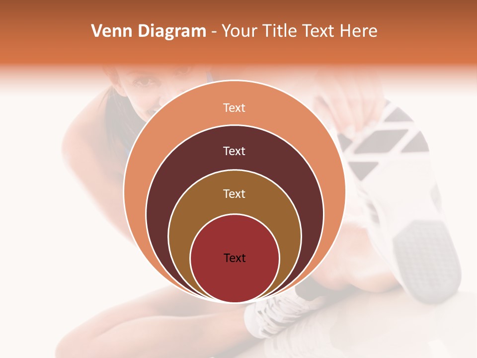 A Woman In A Blue Tank Top Is Holding A Shoe PowerPoint Template