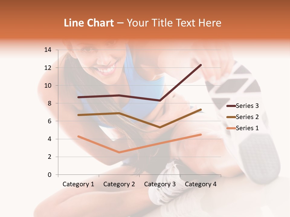 A Woman In A Blue Tank Top Is Holding A Shoe PowerPoint Template