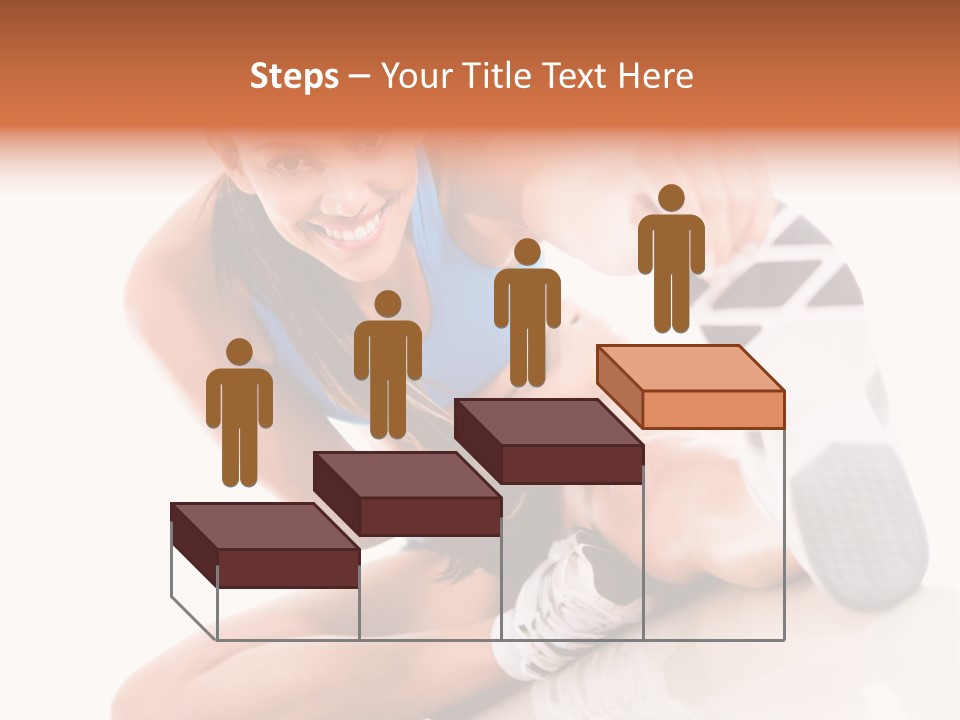 A Woman In A Blue Tank Top Is Holding A Shoe PowerPoint Template