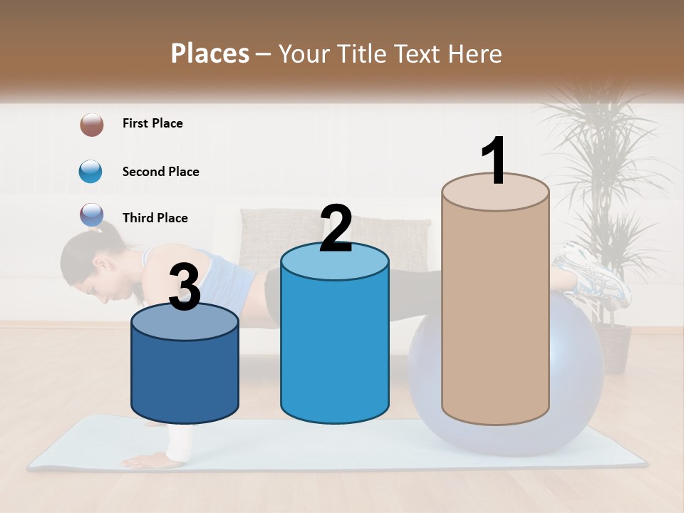 Blue Deck Plant PowerPoint Template