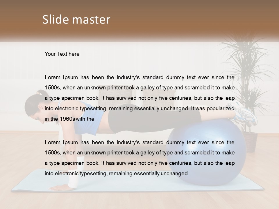 Blue Deck Plant PowerPoint Template