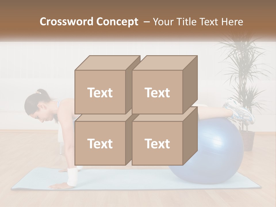 Blue Deck Plant PowerPoint Template