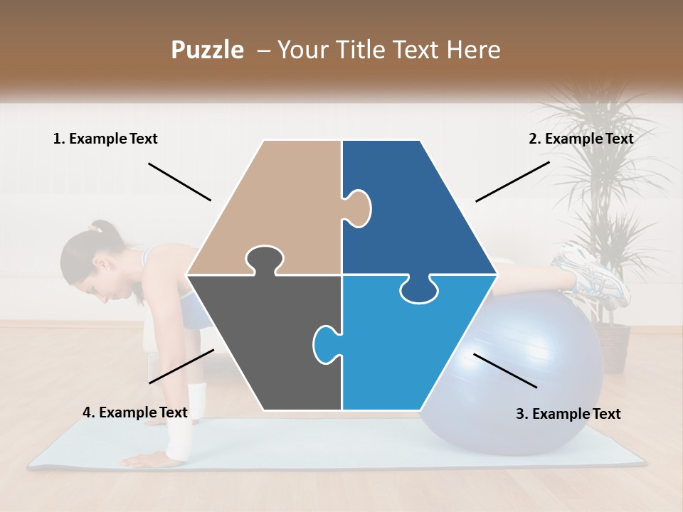 Blue Deck Plant PowerPoint Template