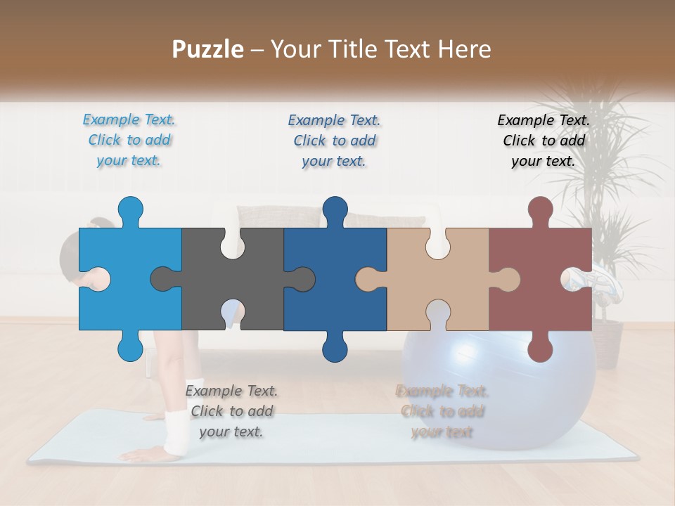 Blue Deck Plant PowerPoint Template