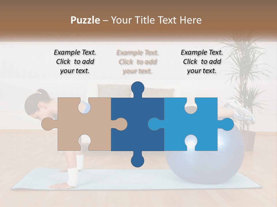 Blue Deck Plant PowerPoint Template