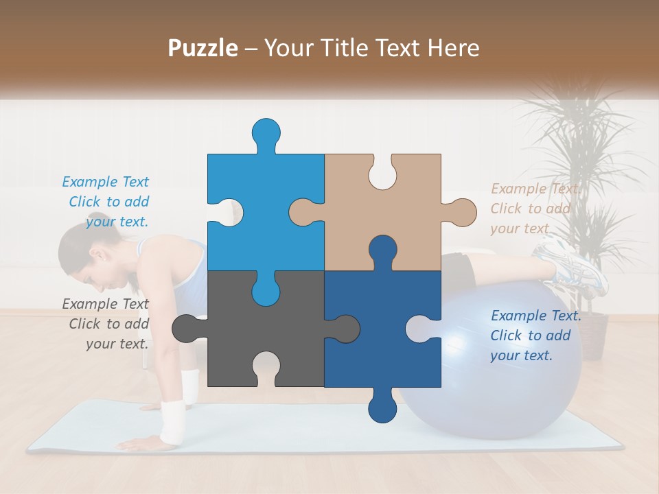 Blue Deck Plant PowerPoint Template