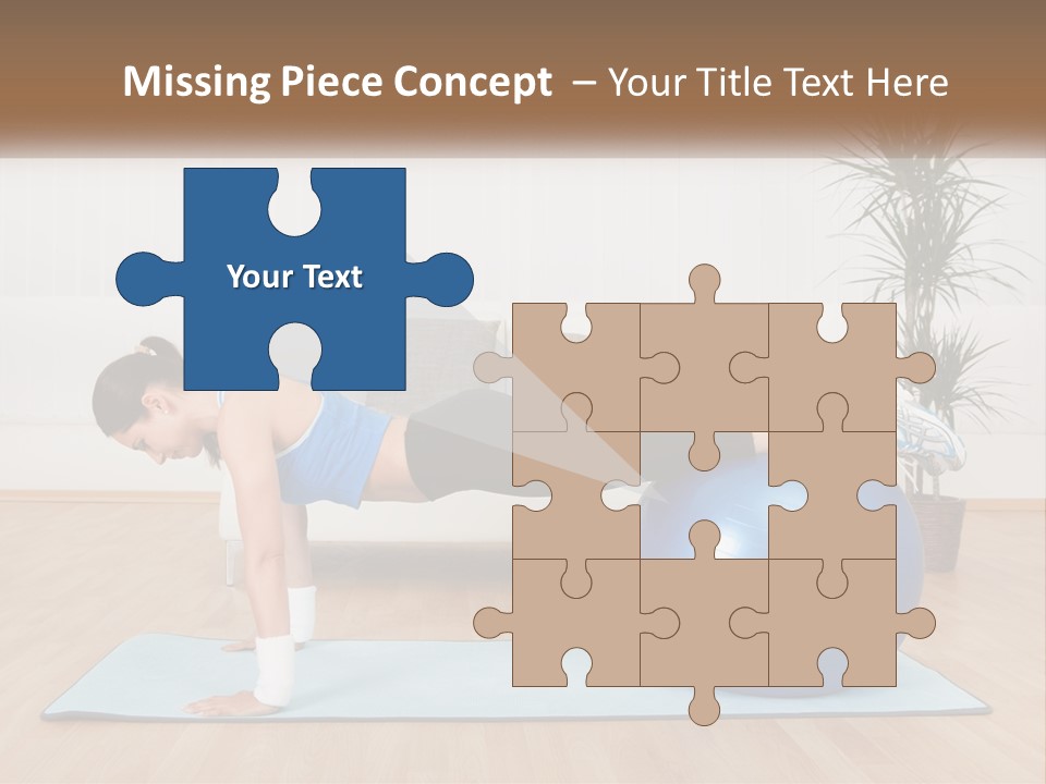 Blue Deck Plant PowerPoint Template