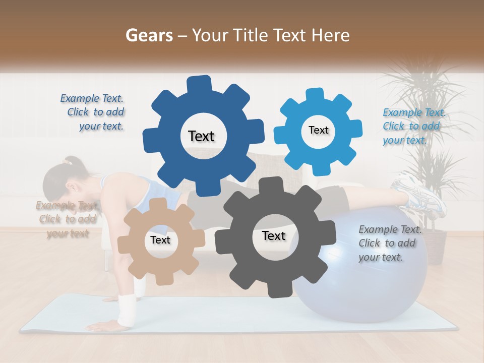 Blue Deck Plant PowerPoint Template