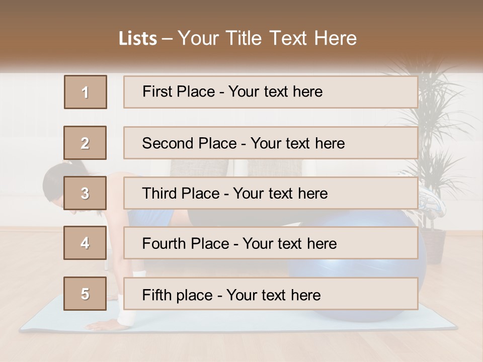 Blue Deck Plant PowerPoint Template