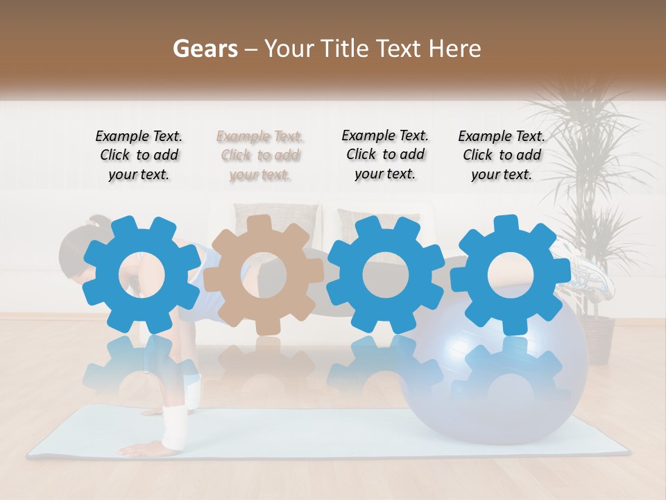 Blue Deck Plant PowerPoint Template