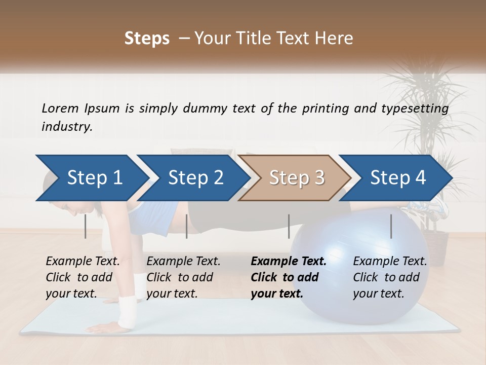 Blue Deck Plant PowerPoint Template
