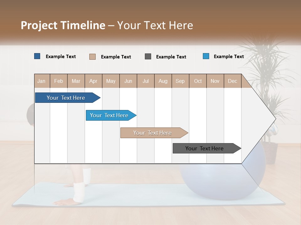 Blue Deck Plant PowerPoint Template