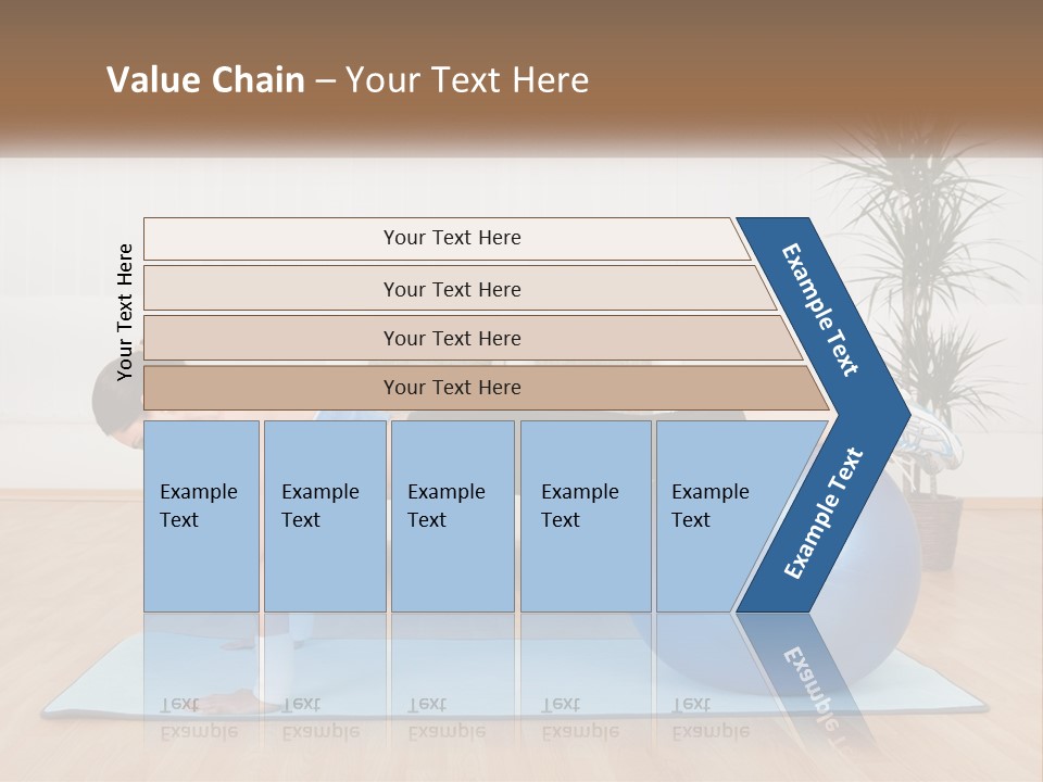 Blue Deck Plant PowerPoint Template