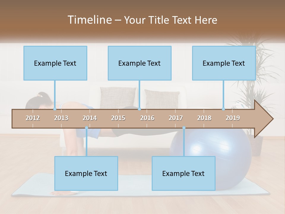 Blue Deck Plant PowerPoint Template