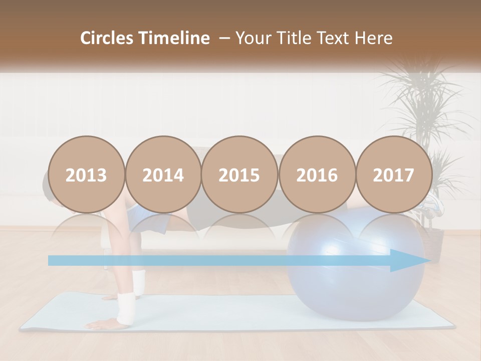 Blue Deck Plant PowerPoint Template