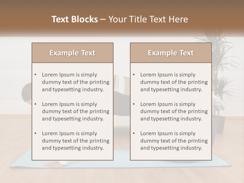 Blue Deck Plant PowerPoint Template
