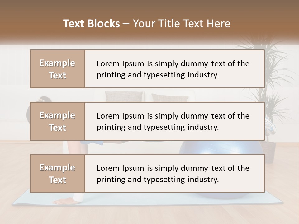 Blue Deck Plant PowerPoint Template