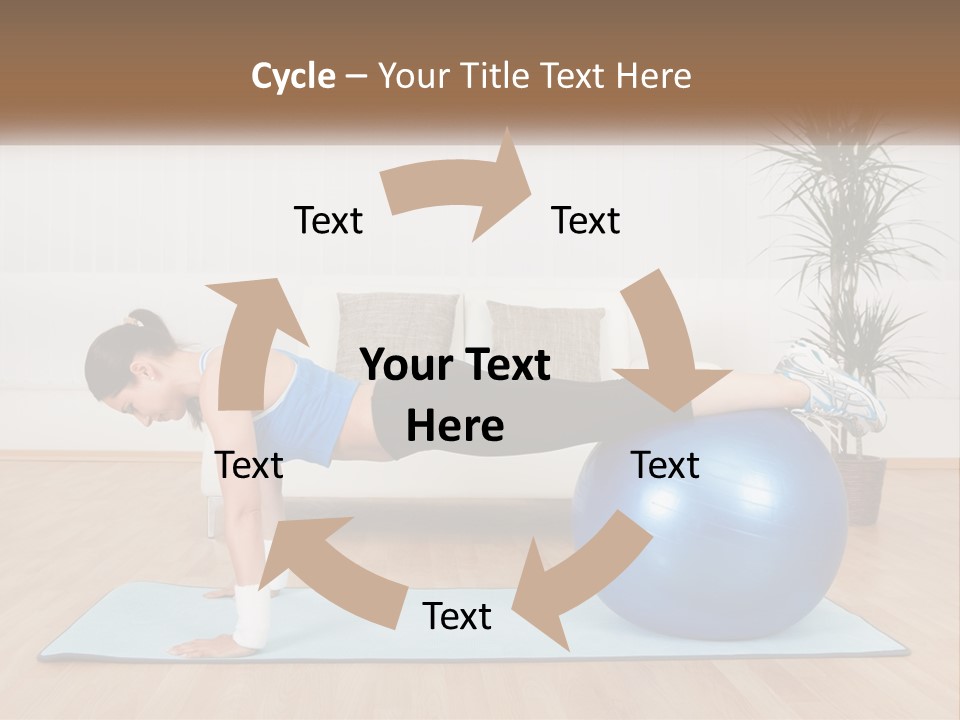 Blue Deck Plant PowerPoint Template