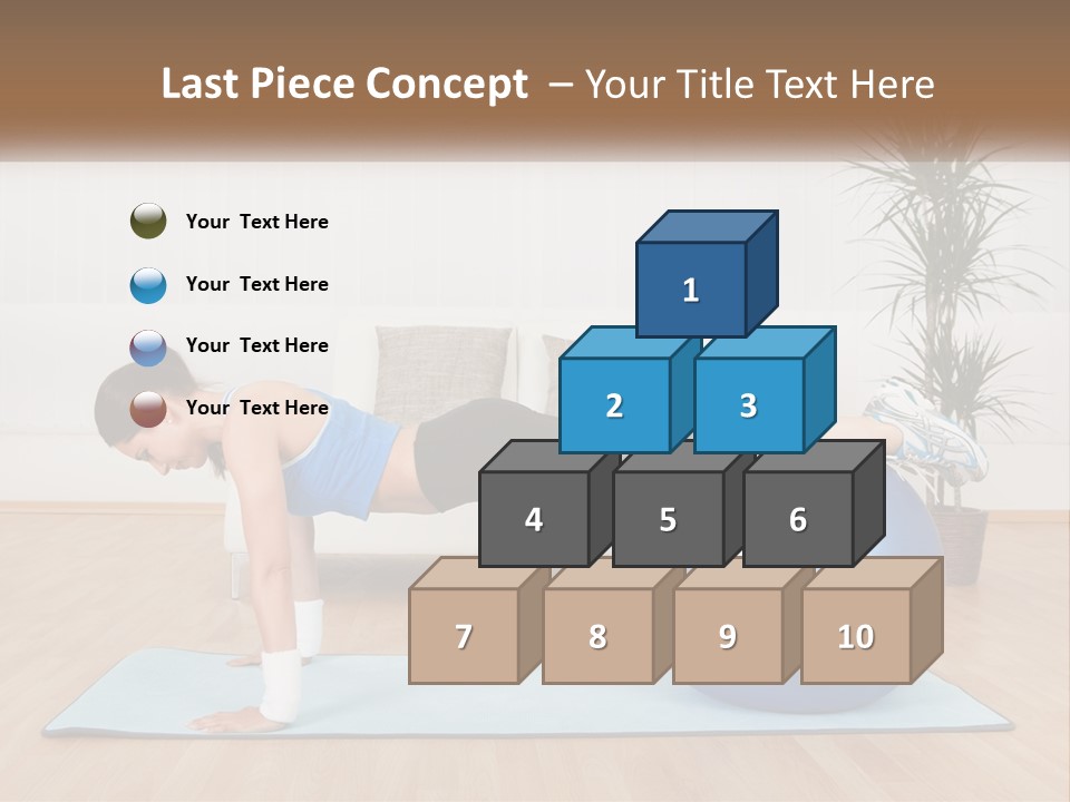 Blue Deck Plant PowerPoint Template