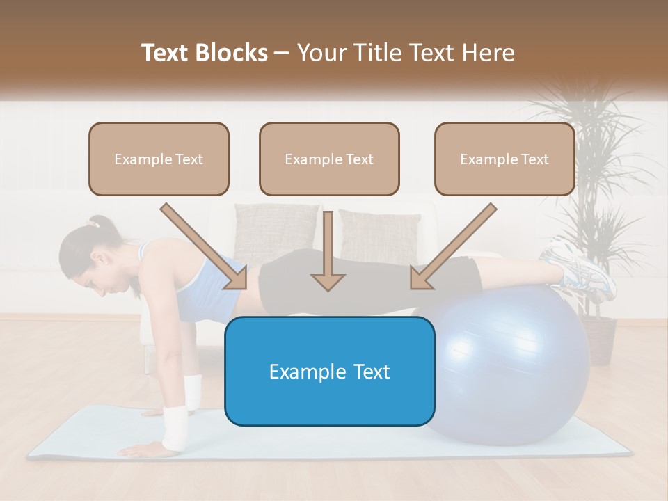Blue Deck Plant PowerPoint Template