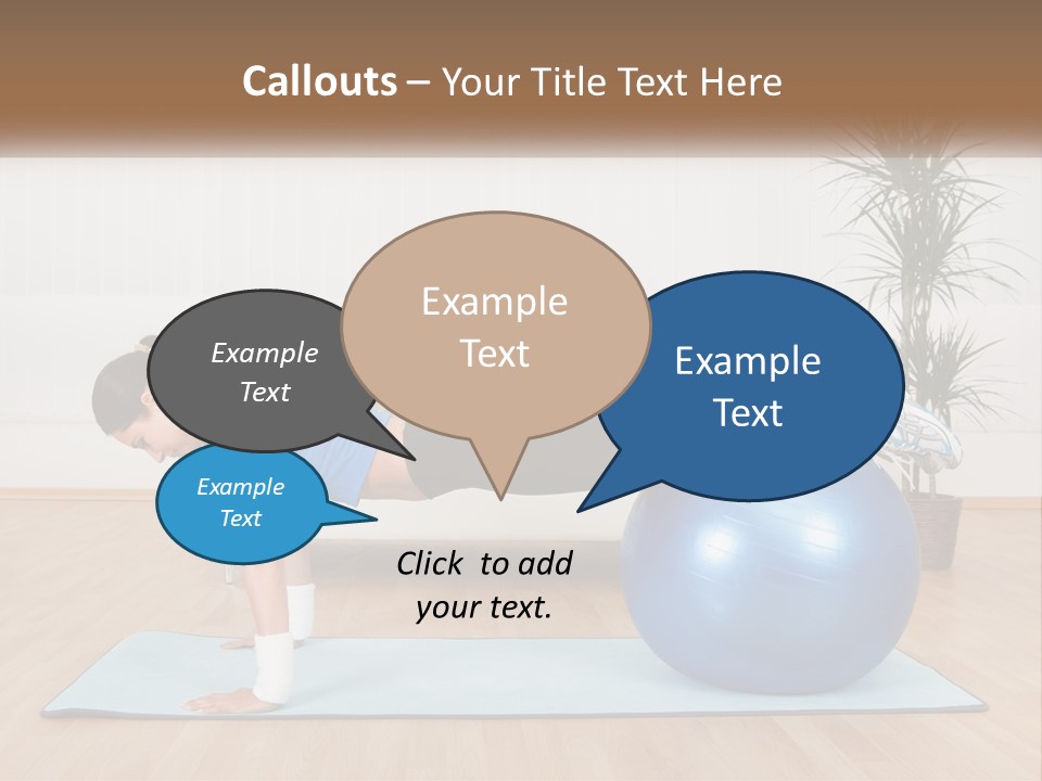 Blue Deck Plant PowerPoint Template