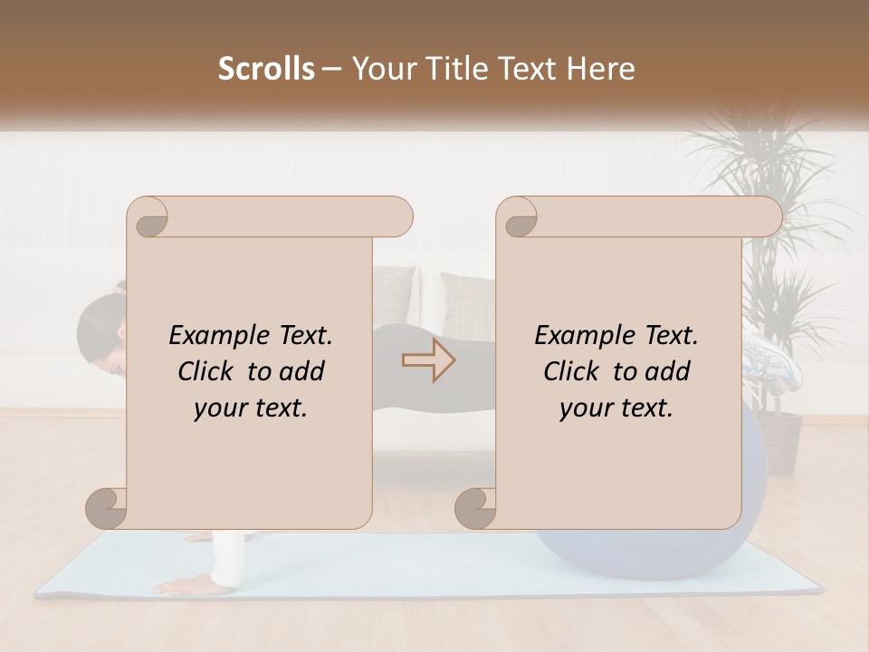 Blue Deck Plant PowerPoint Template