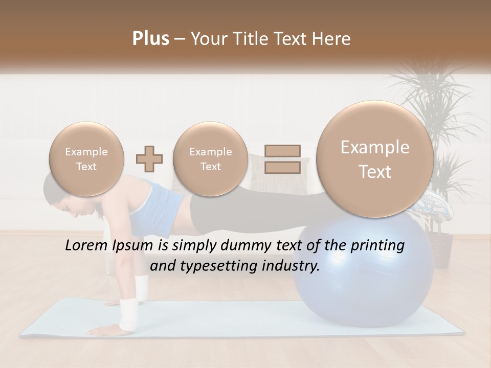 Blue Deck Plant PowerPoint Template