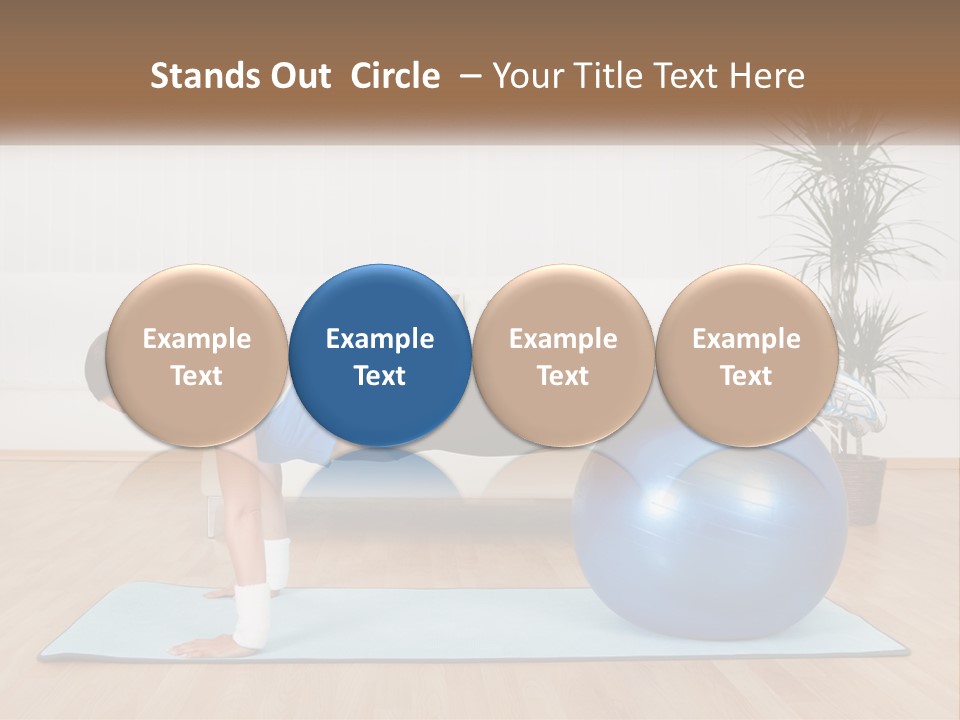 Blue Deck Plant PowerPoint Template