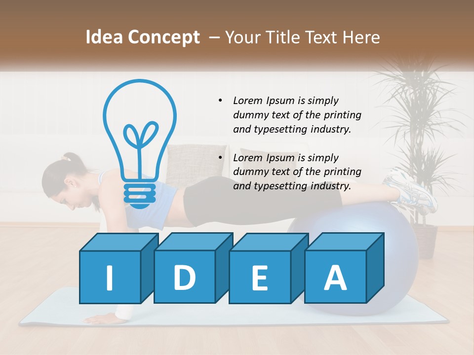 Blue Deck Plant PowerPoint Template