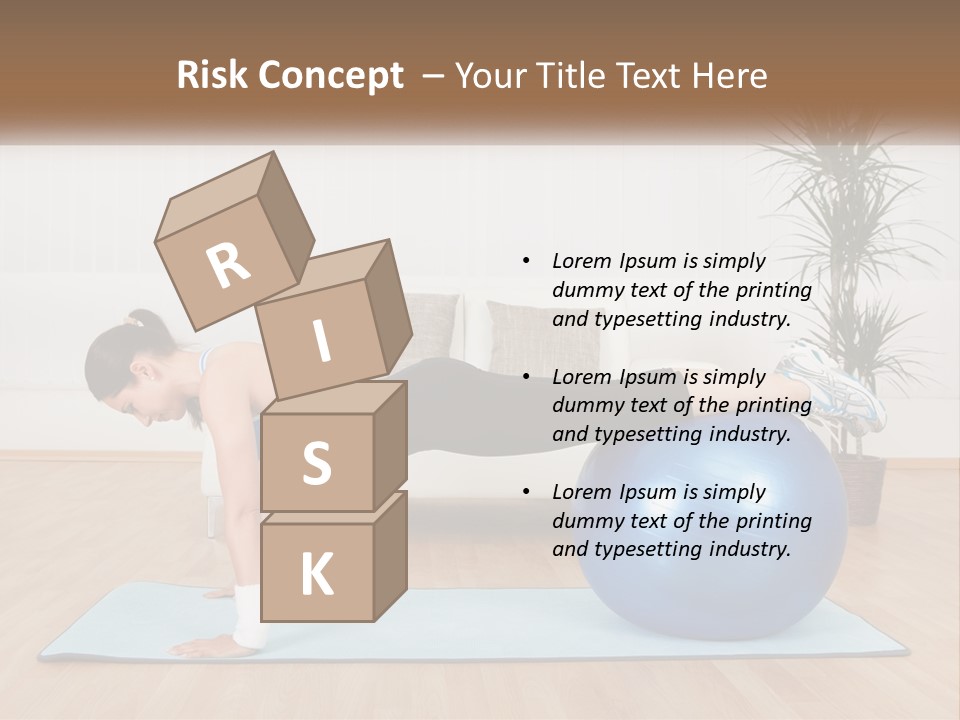 Blue Deck Plant PowerPoint Template