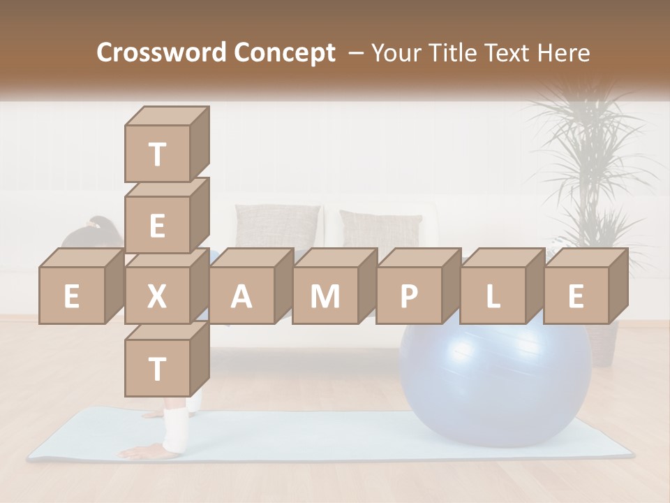 Blue Deck Plant PowerPoint Template