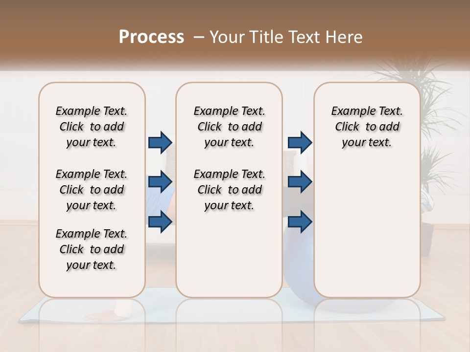 Blue Deck Plant PowerPoint Template